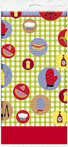 0011179407538 - BARBEQUE COOKOUT PLASTIC TABLECOVER PARTY ACCESSORY