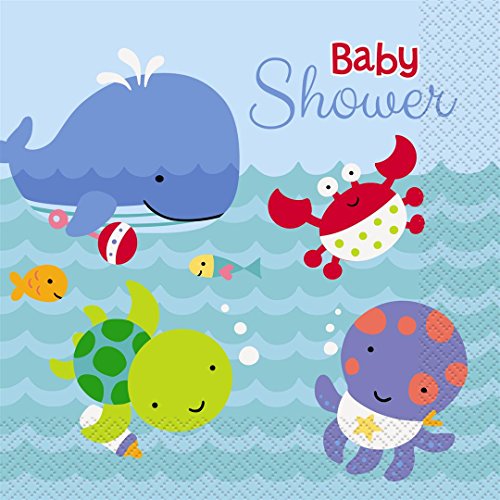 0011179424221 - UNDER THE SEA BABY SHOWER LUNCHEON NAPKINS, 20CT
