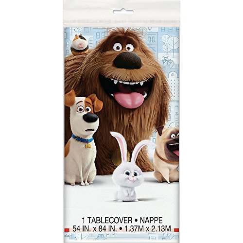 0011179439539 - PLASTIC THE SECRET LIFE OF PETS TABLE COVER, 84 X 54