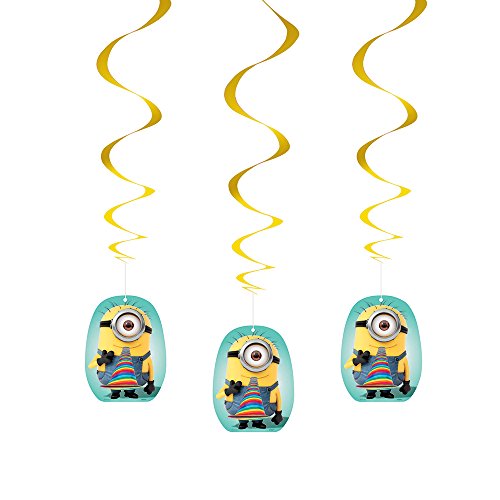 0011179441587 - 26 HANGING DESPICABLE ME DECORATIONS, 3CT