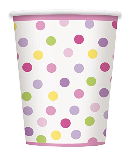 0011179471966 - 9OZ PINK STORK BABY SHOWER PAPER CUPS, 8CT