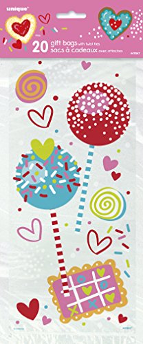 0011179478477 - SWEET VALENTINE CELLOPHANE BAGS, 20CT