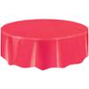0011179503384 - PLASTIC RED ROUND TABLE COVER, 84