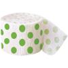 0011179631216 - CREPE STREAMER 2.75X30'-LIME GREEN DECORATIVE DOTS