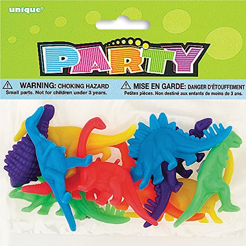 0011179861989 - PLASTIC DINOSAUR PARTY FAVOR TOYS, ASSORTED 12CT