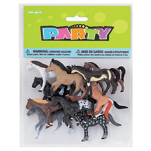 0011179869640 - PLASTIC HORSE PARTY FAVORS, ASSORTED 10CT