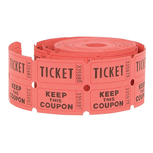 0011179906871 - DOUBLE ROLL RAFFLE TICKETS, 500CT (ASSORTED COLORS)