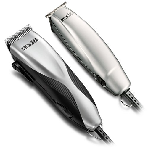 0112040011158 - ANDIS PROMOTOR AND CLIPPER AND TRIMMER COMBO KIT, SILVER