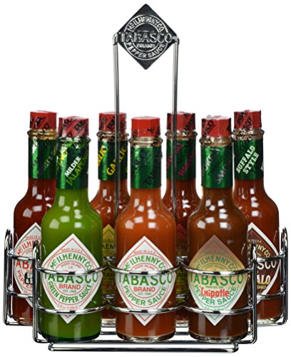 0011210039940 - TABASCO CHROME CADDY WITH 7 FAMILY FLAVORS