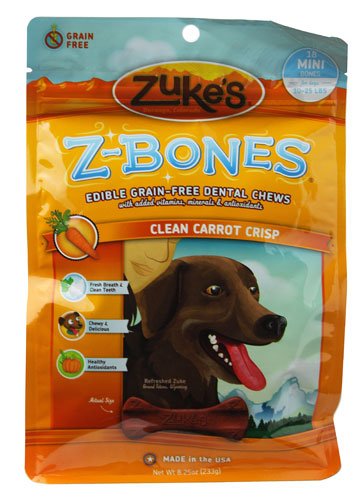 1122144105485 - ZUKE'S Z-BONES® DOG DENTAL CHEWS CLEAN CARROT CRISP -- (PACK OF 2)--2X8.25 OZ