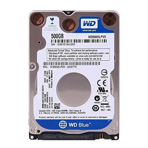0112840369701 - WD BLUE 500GB MOBILE HARD DISK DRIVE - 5400 RPM SATA 6 GB/S 7.0 MM 2.5 INCH - WD5000LPVX