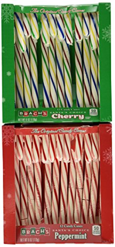 0011300006111 - BRACHS PEPPERMINT AND CHERRY CANDY CANES (PACK OF 2)