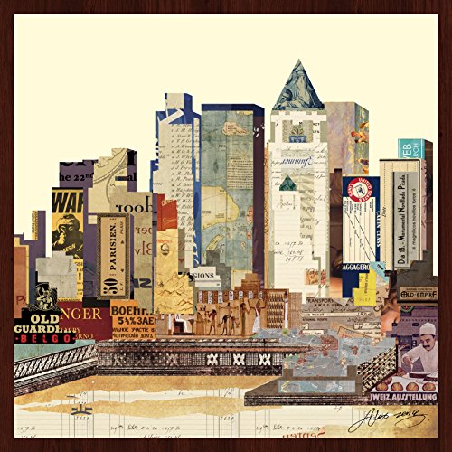 0114710282011 - EMPIRE ART DIRECT NEW YORK CITY SKYLINE A ORIGINAL DIMENSIONAL COLLAGE HAND SIGNED BY ALEX ZENG FRAMED GRAPHIC WALL ART