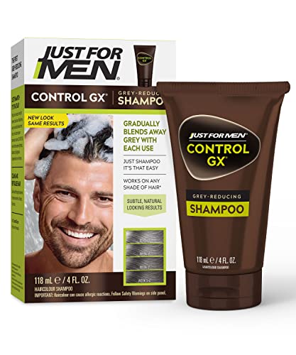 0011509045201 - JUST FOR MEN CONTROL GX GREY REDUCING SHAMPOO, GRADUALLY COLORS HAIR, 4 OUNCE