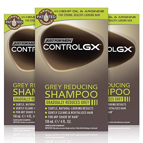 0011509045232 - JUST FOR MEN CONTROL GX GREY REDUCING SHAMPOO,GRADUALLY COLORS HAIR, 4 OUNCE, PACK OF 3