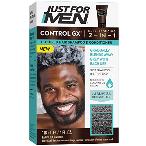 0011509045508 - JUST FOR MEN CONTROL GX GREY REDUCING SHAMPOO FOR TEXTURED HAIR, GRADUAL HAIR COLOR FOR MEN, 4 FL OZ (PACK OF 1)