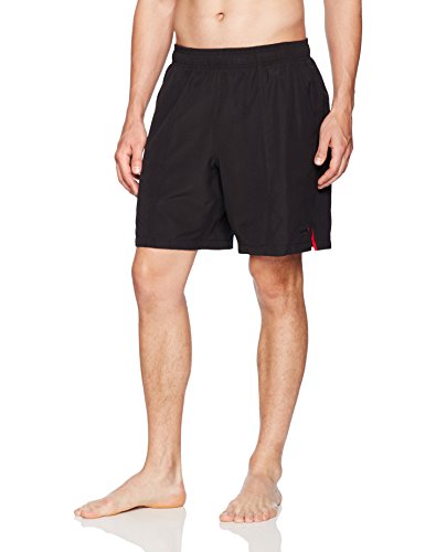 0011529824985 - SPEEDO MEN'S SOLID RALLY VOLLEY 19 INCH WORKOUT & SWIM TRUNKS,LARGE,BLACK