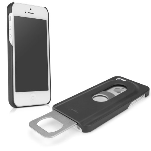 0011540847710 - IPHONE 5 CASE, BOXWAVE® NOVELTY PHONE COVER WITH RETRACTABLE BOTTLE OPENER FOR APPLE IPHONE 5, 5S - JET BLACK