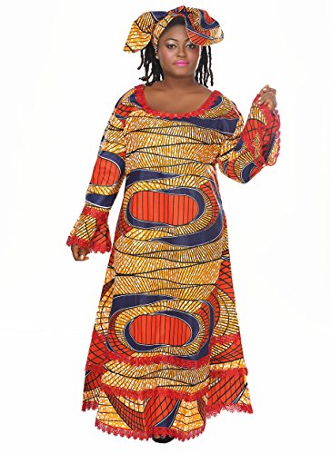 0011542387511 - AFRICAN PLANET WOMEN'S ETHNIC MAXI DRESS ONE SIZE HISTORY MONTH CLOTHING
