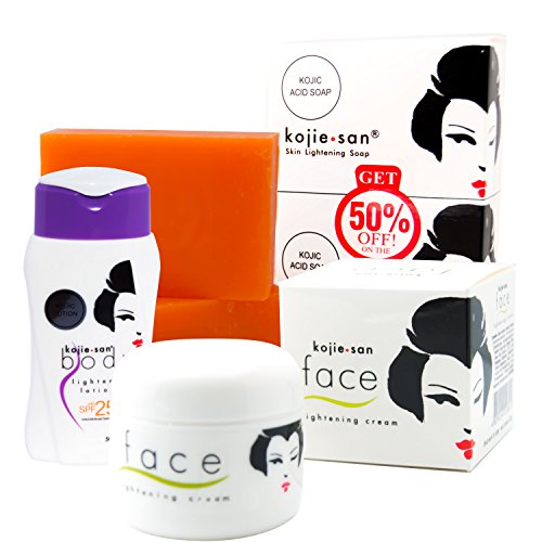 0011711603985 - KOJIE SAN SKIN LIGHTENING MINI-SET W/ KOJIC ACID SOAP, SPF LOTION AND FACE CREAM - PERFECT FOR TRAVEL!