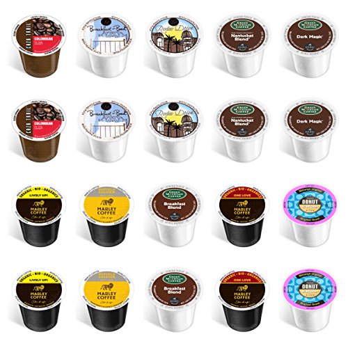 0011711854561 - 20-COUNT - NEW REGULAR COFFEE VARIETY PACK FOR KEURIG® 2.0 BREWERS - FEATURING WP BREAKFAST IN BED, WP RODEO DRIVE, MARLEYS ONE LOVE, LIVELY UP, BUFFALO SOLDIER, CAZA TRAIL COLOMBIAN, AUTHENTIC DONUT SHOP