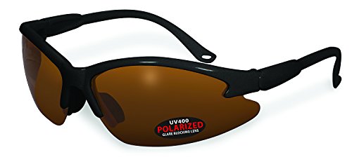 0011711950874 - SPECIALIZED SAFETY PRODUCTS COWLITZ BLK BRZ UNISEX POLARIZED SUNGLASSES WITH BRONZE LENSES, BLACK