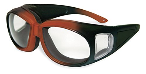 0011711951864 - SPECIALIZED SAFETY PRODUCTS KACHESS ORG/BLK CL A/F 95186 UNISEX SAFETY GLASSES WITH ORANGE/BLACK FRAMES AND CLEAR ANTI-FOG LENSES