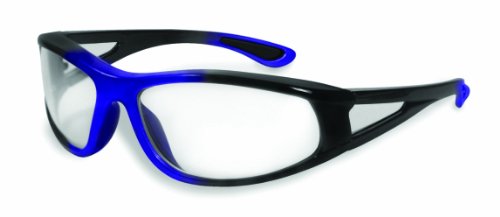 0011711952083 - SPECIALIZED SAFETY PRODUCTS PALOUSE BLU/BLK CL 95208 UNISEX SAFETY GLASSES WITH BLUE/BLACK FRAMES AND CLEAR SHATTERPROOF LENSES
