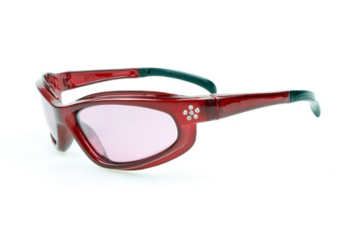 0011711953769 - SPECIALIZED SAFETY PRODUCTS CHINOOK RED CL/AF CHINOOK RED CLAF WOMENS SAFETY GLASSES WITH CLEAR ANTI-FOG LENSES AND RED FRAMES, RED