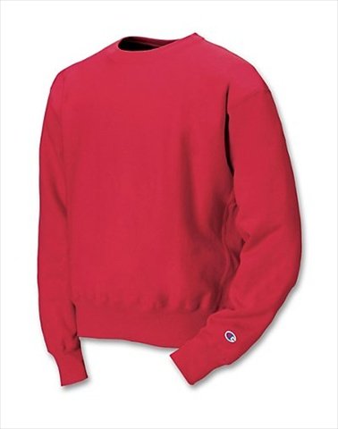 0011919115488 - HANES S149 MENS REVERSE WEAVE CREW, SCARLET RED - EXTRA LARGE