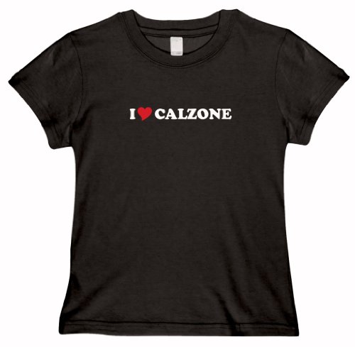 0011979435250 - GILDAN I LOVE CALZONE MISSY WOMEN'S FIT REGULAR T-SHIRT BLACK M