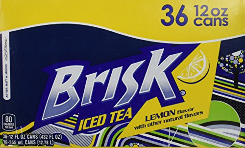 0012000010255 - LIPTON BRISK LEMON ICED TEA CANS, 12 FLUID OUNCE (PACK OF 36)