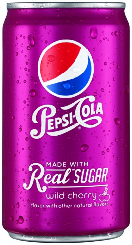 0012000043956 - PEPSI MADE WITH REAL SUGAR, WILD CHERRY, 7.5 FL OZ MINI CANS, 24 PACK