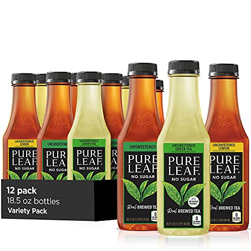 0012000160745 - PURE LEAF ICED TEA, 0 CALORIES UNSWEETENED VARIETY PACK, 18.5 FL OZ (PACK OF 12)