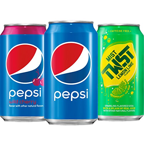 0012000162374 - PEPSI, WILD CHERRY PEPSI, AND MIST TWST SODA POP VARIETY PACK, 12 OUNCE CANS, 24 COUNT