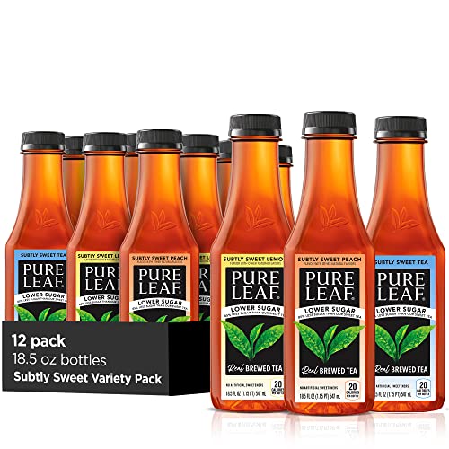 0012000213786 - PURE LEAF ICED TEA, SUBTLY SWEET 3FL VARIETY PACK, LOWER SUGAR, 18.5 OUNCE BOTTLES (PACK OF 12)