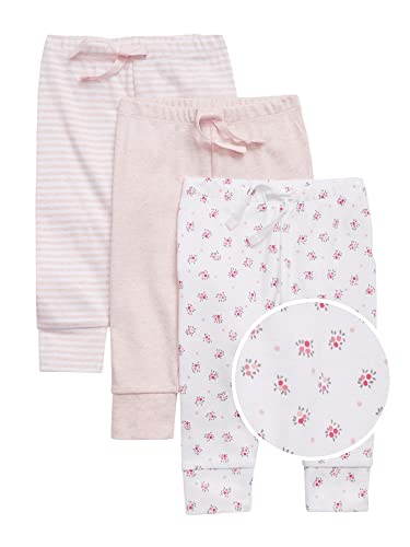 1200056670670 - GAP UNISEX BABY FIRST FAVOURITE PULL-ON PANTS LEGGINGS, LIGHT PINK FLORAL, 0-3 MONTH US