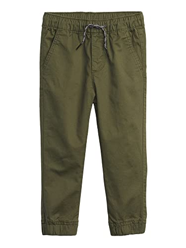1200112355282 - GAP BABY BOYS EVERYDAY TWILL JOGGER CASUAL PANTS, ARMY JACKET GREEN, 2T US