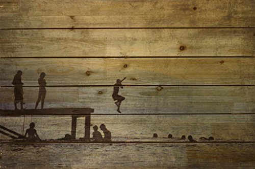 0120050282017 - EMPIRE ART DIRECT SUMMER LAKE FINE ART GICLEE PRINTED ON SOLID FIR PLANKS GRAPHIC WALL ART