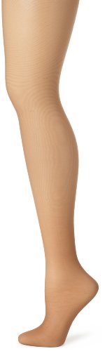 0012036121048 - HANES WOMEN'S CONTROL TOP SHEER TOE SILK REFLECTIONS PANTY HOSE, BARELY THERE, E/F