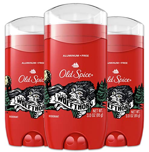 0012044047545 - OLD SPICE ALUMINUM FREE DEODORANT FOR MEN, WOLFTHORN SCENT, 48 HR. PROTECTION, 3 OZ (PACK OF 3)