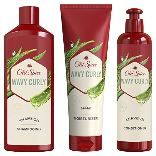 0012044048597 - OLD SPICE WAVY CURLY HAIR REGIMEN, SHAMPOO, CONDITIONER AND LEAVE-IN CONDITIONER