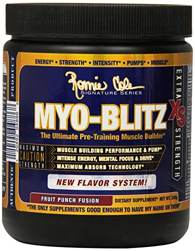 0120492048868 - RONNIE COLEMAN SIGNATURE SERIES MYO-BLITZ-XS, THE ULTIMATE PRE-WORKOUT MUSCLE BUILDER, FRUIT PUNCH FUSION, 240 GRAM