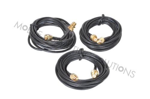 0012120241706 - 3 PACK OF 2M/6' RPSMA RP-SMA MALE TO FEMALE EXTENSION CABLE WORKS WITH WIFI AND BLUETOOTH 2.4GHZ OR 5.8GHZ ASUS PCE-AC66 AC1750 RT-N16 RT-AC66U RT-N66U RT-N66R RT-AC66R D-LINK N300 DIR-655 DIR-665 DGL-4500 DIR-835 TP-LINK TL-WDR4300 TL-AC1750 TL-WR1043ND
