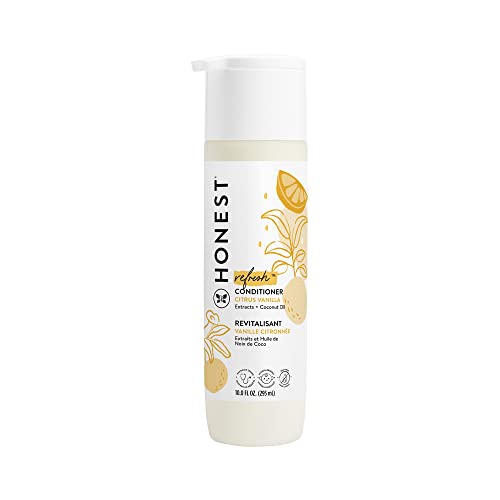 1230000066433 - THE HONEST COMPANY SILICONE-FREE CONDITIONER | GENTLE FOR BABY | NATURALLY DERIVED, TEAR-FREE, HYPOALLERGENIC | CITRUS VANILLA REFRESH, 10 FL OZ