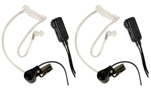 0012300382274 - MIDLAND AVPH3 TRANSPARENT SECURITY HEADSETS WITH PTT/VOX - PAIR