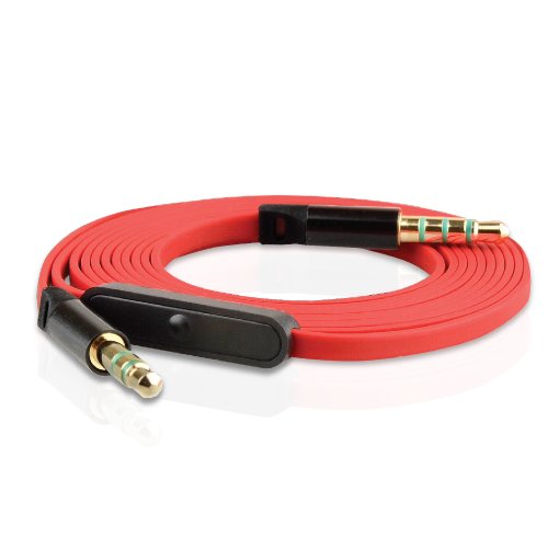 0012300535328 - NOISEHUSH 12183 AS15 GOLD-PLATED 3.5MM AUXILIARY AUDIO CABLE WITH IN-LINE MICROPHONE