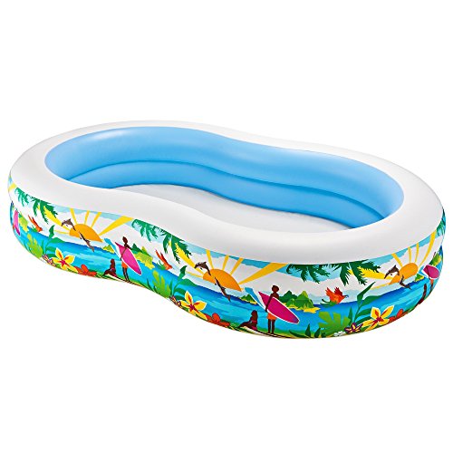 0012300991377 - INTEX SWIM CENTER PARADISE INFLATABLE POOL, 103 X 63 X 18, FOR AGES 3+