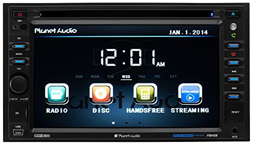 0012301096484 - PLANET AUDIO P9640B IN-DASH DOUBLE-DIN 6.2-INCH TOUCHSCREEN DVD/CD/USB/SD/MP4/MP3 PLAYER RECEIVER BLUETOOTH STREAMING BLUETOOTH HANDS-FREE WITH REMOTE