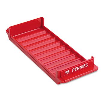 0012301512335 - PORTA-COUNT SYSTEM ROLLED COIN PLASTIC STORAGE TRAY, RED